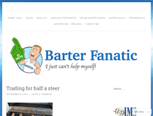 Tablet Screenshot of barterfanatic.com
